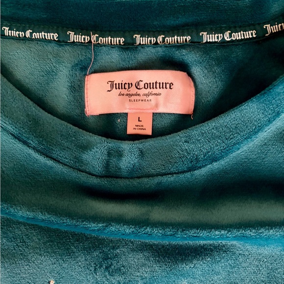 Juicy Couture Velour 2-piece Teal color Loungewear Set - Picture 6 of 7